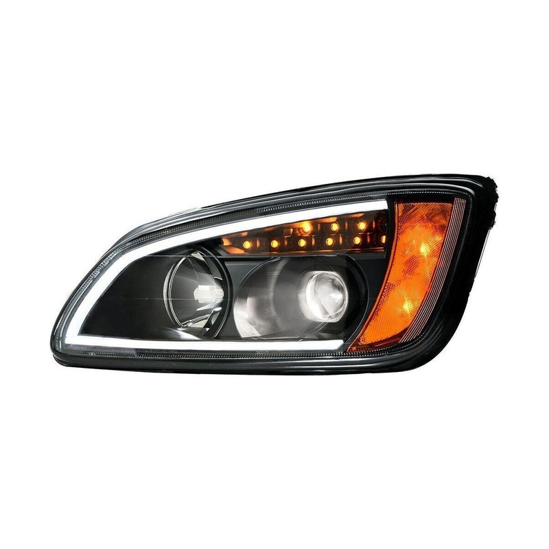 Kenworth T660 Headlights Pair LED Bar Projector black OE# P541059100 2008-2016 89442 -89443
