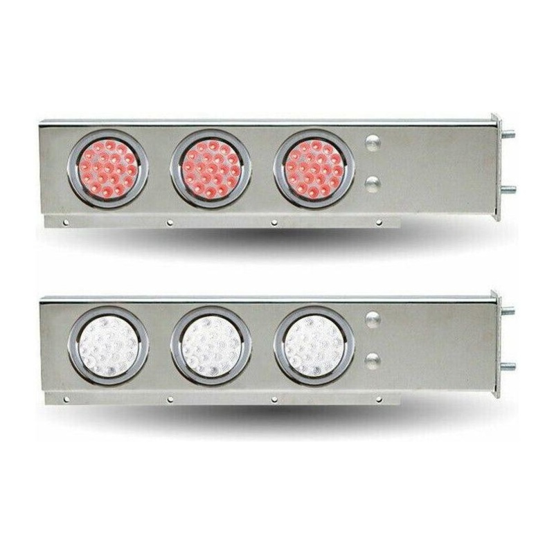 stainless steel mudflap hanger red/white reverse lights 4 (3 3/4 bolt spacing) tu-9209l3