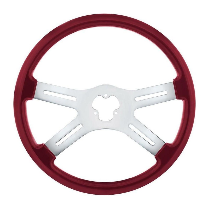 universal 18 Vibrant Color 4 Spoke truck Steering Wheel Candy Red #88280
