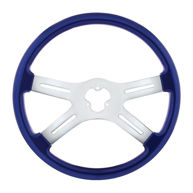 universal 18 Vibrant Color 4 Spoke truck Steering Wheel Indigo Blue up-88277 new