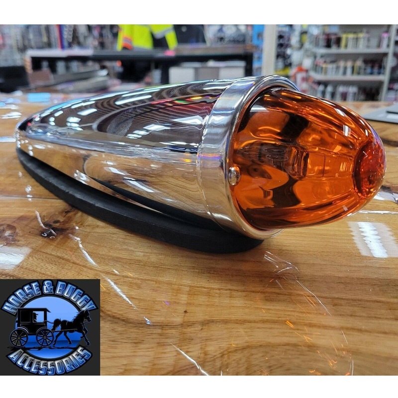 Dark amber watermelon glass lens cab marker light plastic housing #92542