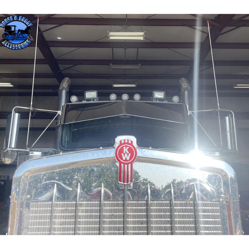 Rollin low Kenworth reverse bowtie 12X8 visor Curve windshield #2011