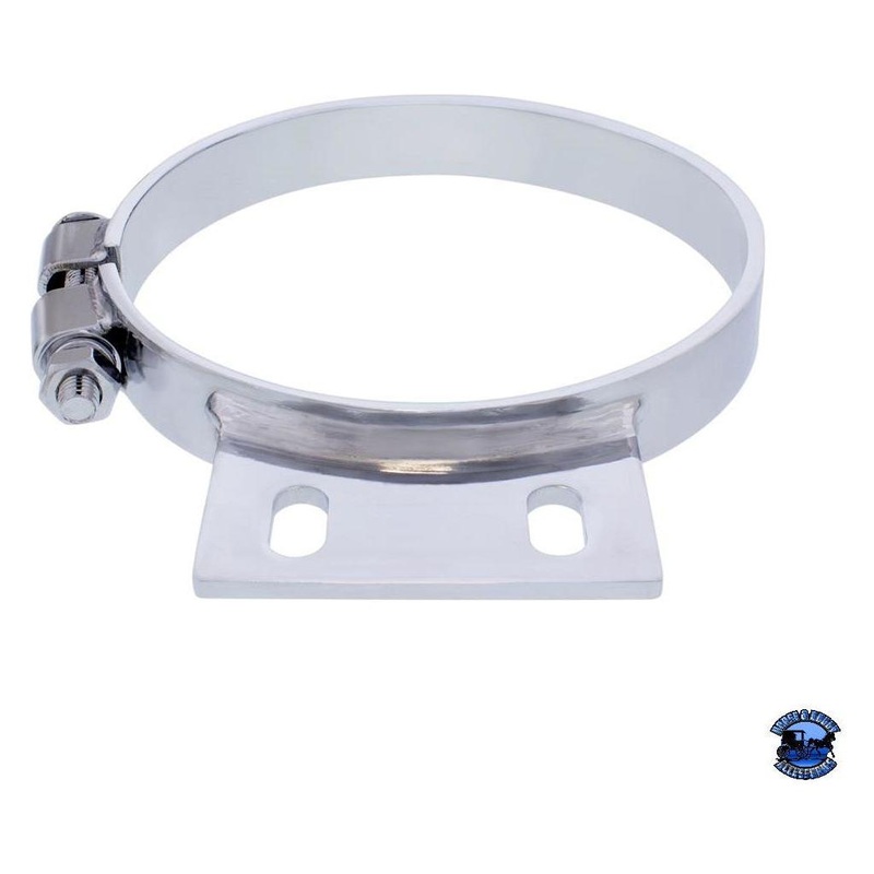 UNITED PACIFIC CHROME CAB EXHAUST CLAMP FOR PETERBILT