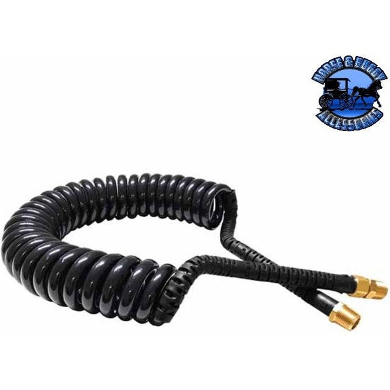 144-422 Reflex Allen (12ft.long ) Kink-Repairing Air Brake Coiled Hose With Black Grips