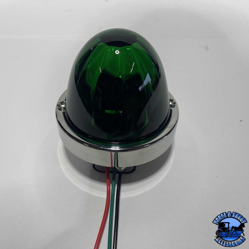 3 wire 3157 bulb-Sealed green lens glass watermelon kit (bulb not included) #nu-3157-lg