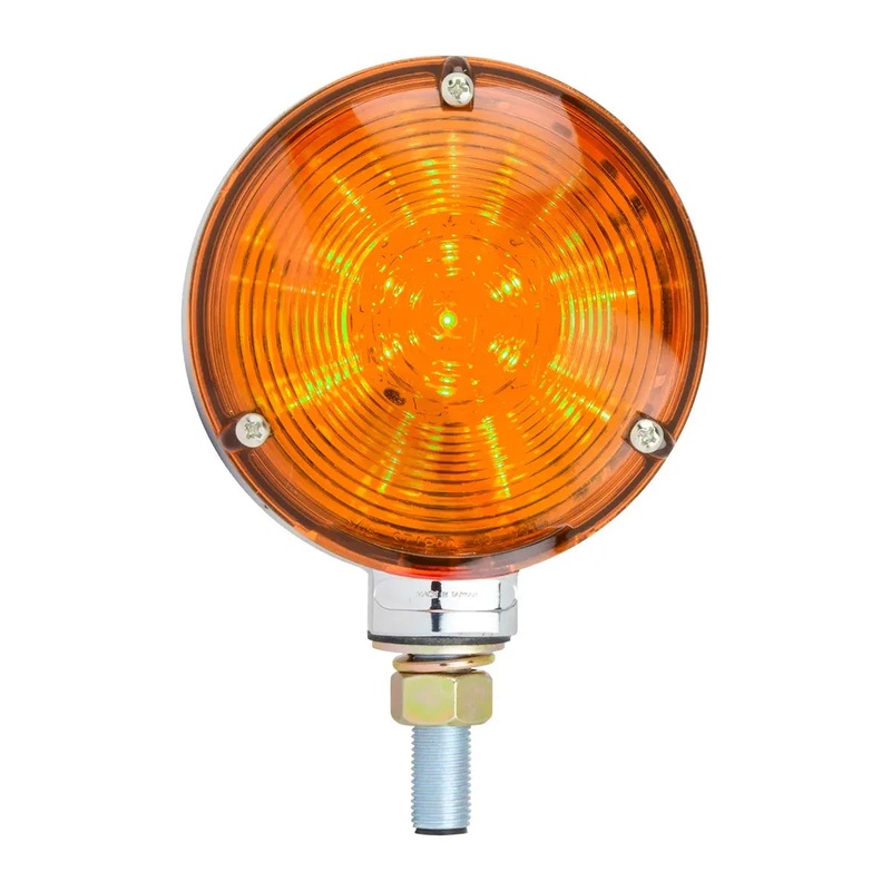 4 DOUBLE FACE STAR AMBER/RED LED LIGHT 24 LED/SIDE #77611