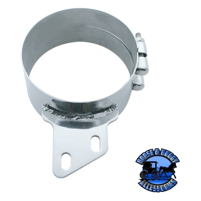 8 Stainless Butt Joint Exhaust Clamp – Angled Bracket #10285
