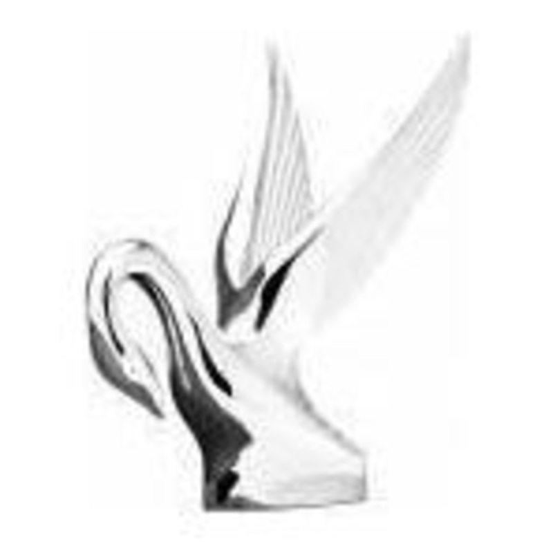 CHROME CLASSIC SWAN HOOD ORNAMENT #48007