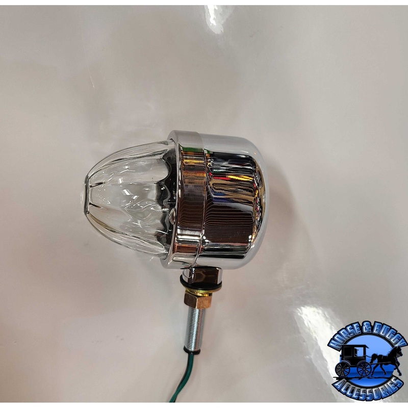 CHROME DIE CAST LIGHT W/ WATERMELON CLEAR LENS (no bulb included) #78083