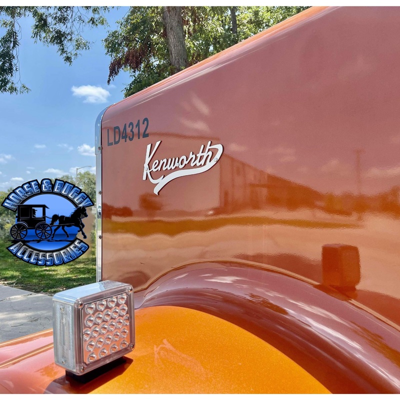 nu-2002-100 Kenworth hood decal emblem logo replacement stainless (sold by the piece) #2002