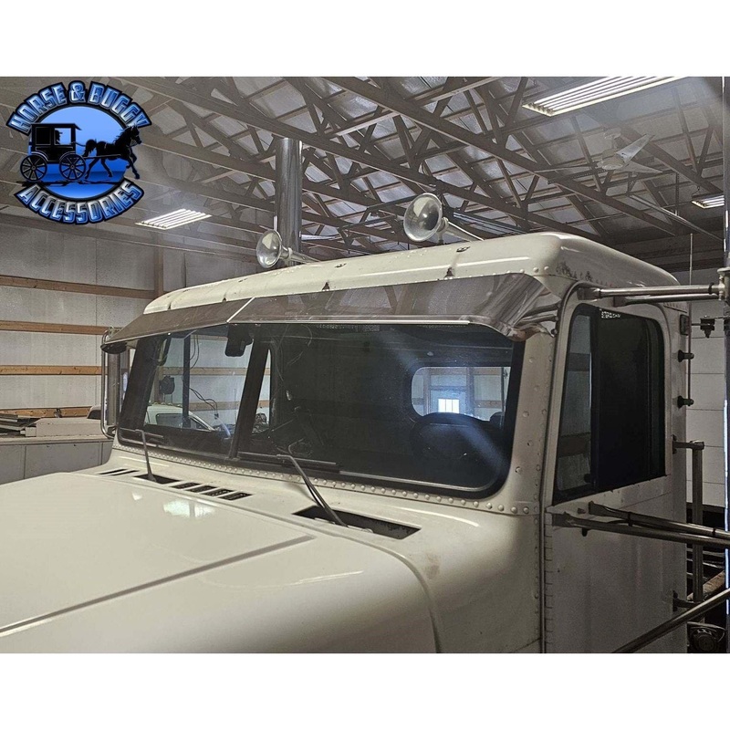 Rollin low Freightliner visor timeless (with bead roll) 9×5 reverse bowtie 304 stainless #4053