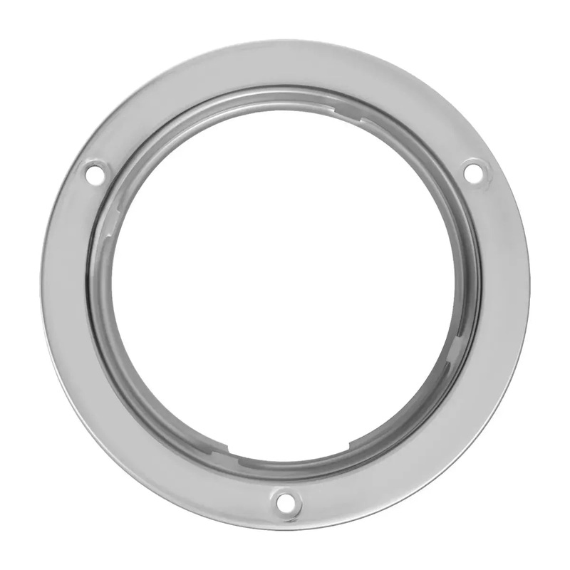 STAINLESS STEEL FLANGE MOUNT BEZEL FOR 4 ROUND LIGHTS #87143