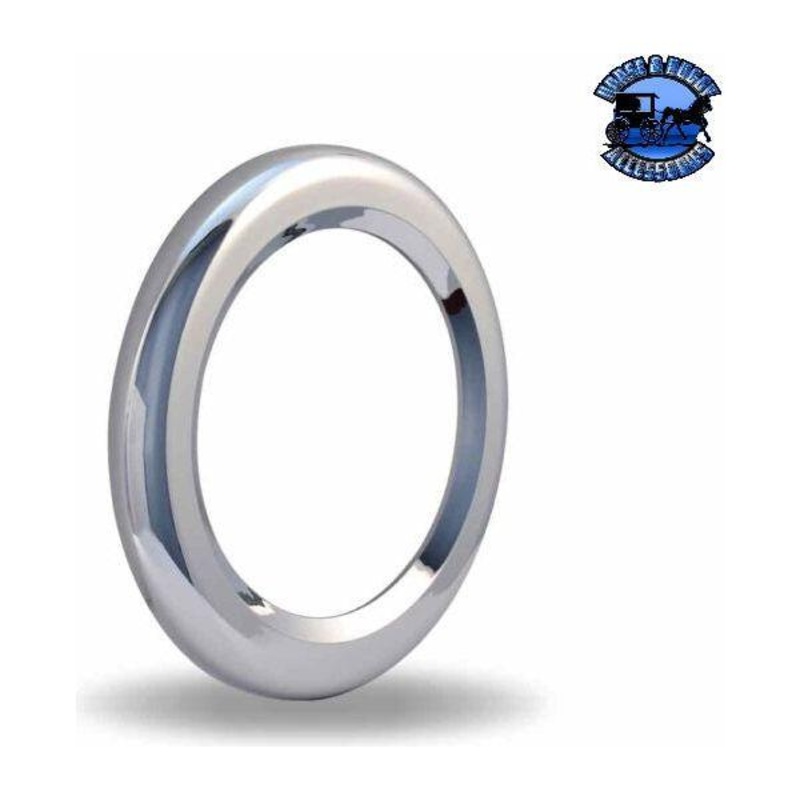 TBEZ-4CH4 4 Lock On Round Bezel  Chrome ABS Plastic