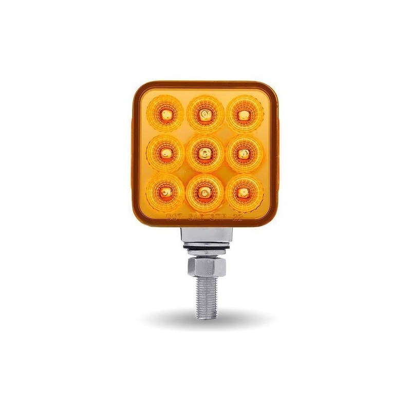 TLED-DS3X1   Amber/Red Stop, Turn & Tail 3 Mini Double Face Round Reflector LED Light  30 Diodes