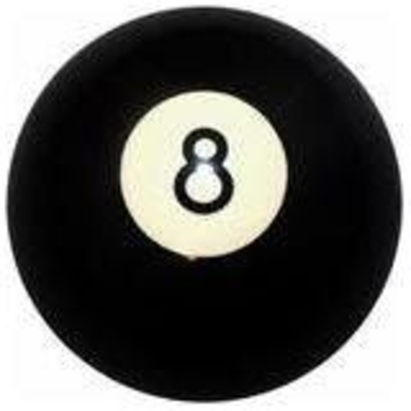 Black 8 Ball Shift Knob #8-BLK (1/2-13 female threads)