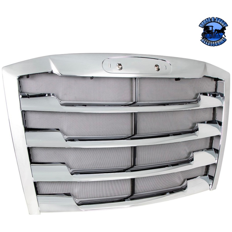 Chrome Grille With Bug Screen For 2018-2022 Freightliner Cascadia (Choose Color)