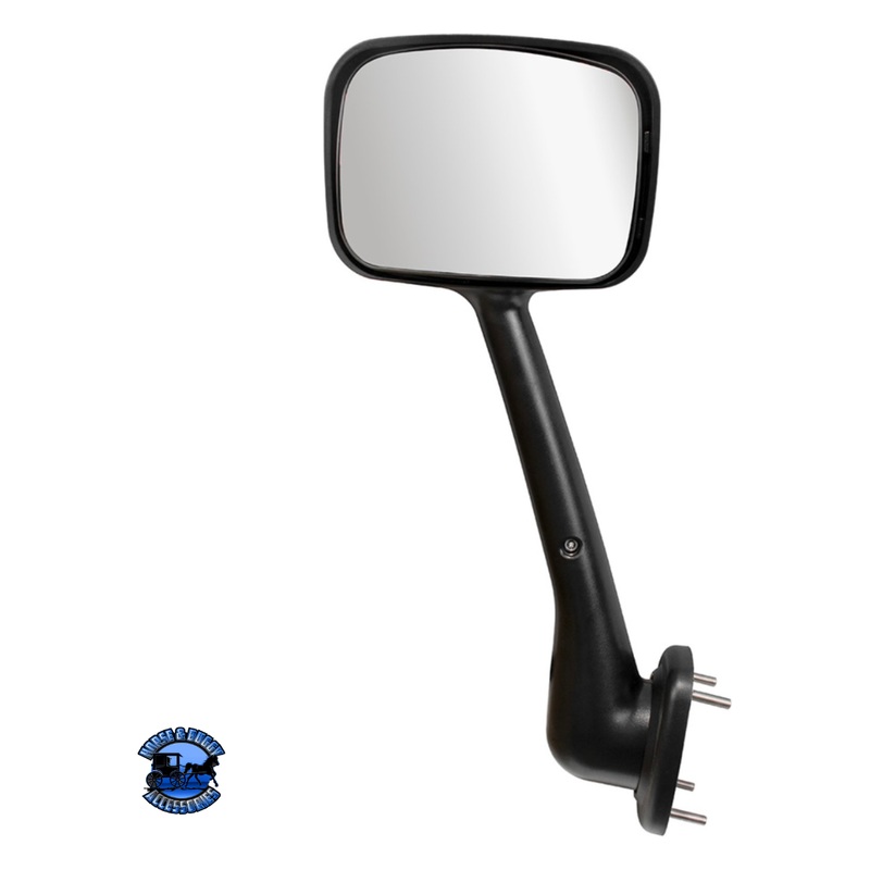 CHROME HOOD MIRROR ASSEMBLY WITH SEQUENTIAL LED TURN SIGNAL FOR 2008-2017 FREIGHTLINER CASCADIA (Choose Side)