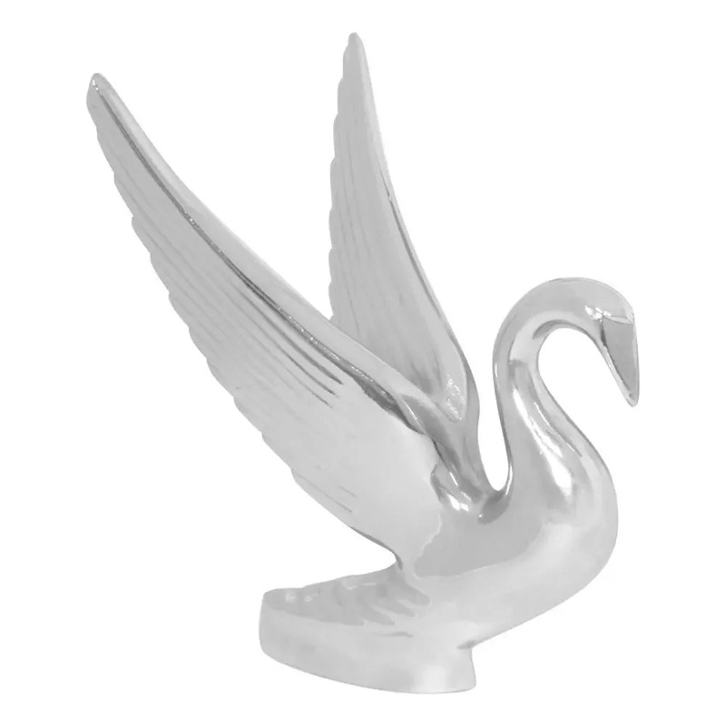 CR. SWAN HOOD ORNAMENT W/ 2 MOUNTING HOLES