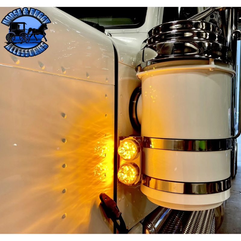 FRONT PETERBILT 15 AIR CLEANER BRACKET 2 watermelon mounting holes (sold in pairs) #1708