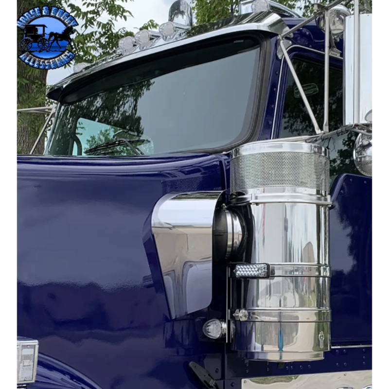 Kenworth front air cleaner brackets (1 Watermelon at bottom) (Sold in pairs) #ss-1727