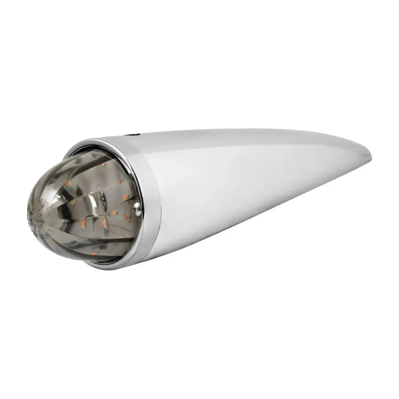 Smoked lens led watermelon die cast chrome housing #93504