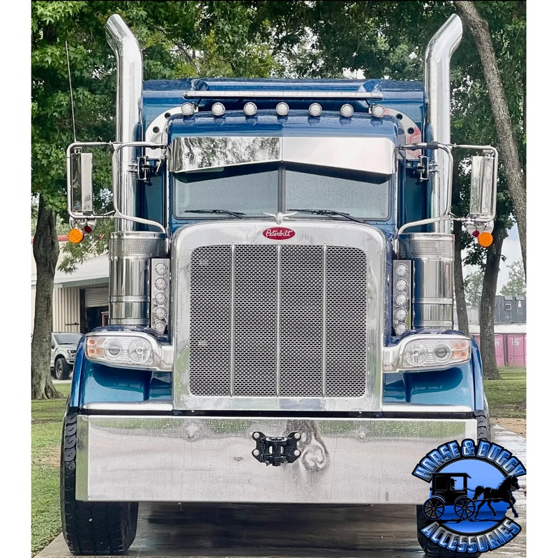 Strobe light bar brackets, for Peterbilt 379/389 (high rise,raised roof cabs) #178902