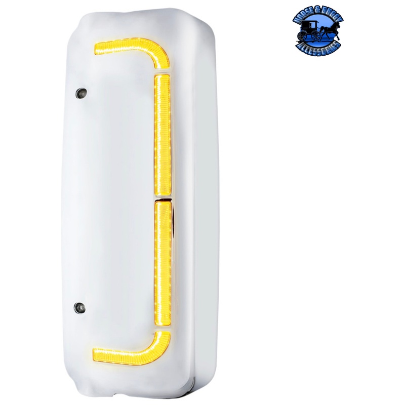 48 LED CHROME MIRROR COVER WITH SEQUENTIAL LED FOR FL CENTURY (2005-2010) & COLUMBIA (2005-2020) (Choose Side)