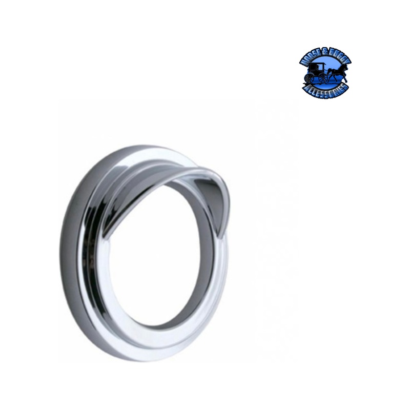 CHROME PLASTIC SMALL GAUGE BEZEL FOR FREIGHTLINER (With or Without Visor)