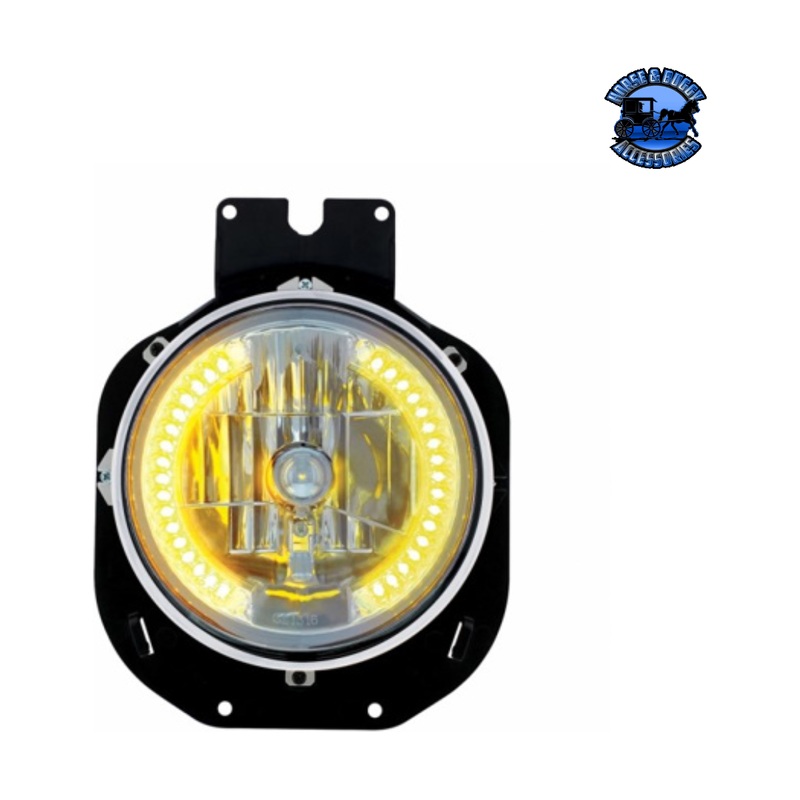 CRYSTAL HEADLIGHT WITH 34 LED SIDE LIGHT BARS FOR 1996-2005 FREIGHTLINER CENTURY (Choose Color)