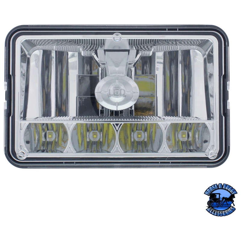 ULTRALIT – 5 LED 4 X 6 CRYSTAL HEADLIGHT – HIGH & LOW BEAM #31365