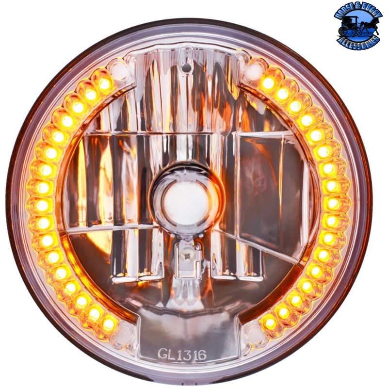 ULTRALIT – 7 CRYSTAL HEADLIGHT WITH 34 LED POSITION LIGHT (Choose Color)