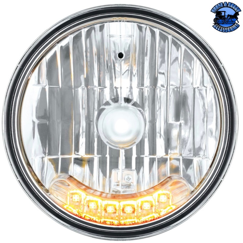 ULTRALIT – 7 Crystal Headlight With 6 Amber LED Position Light #31247