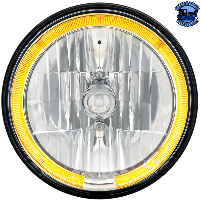 ULTRALIT – 7 CRYSTAL HEADLIGHT WITH LED HALO RING (Choose Color)