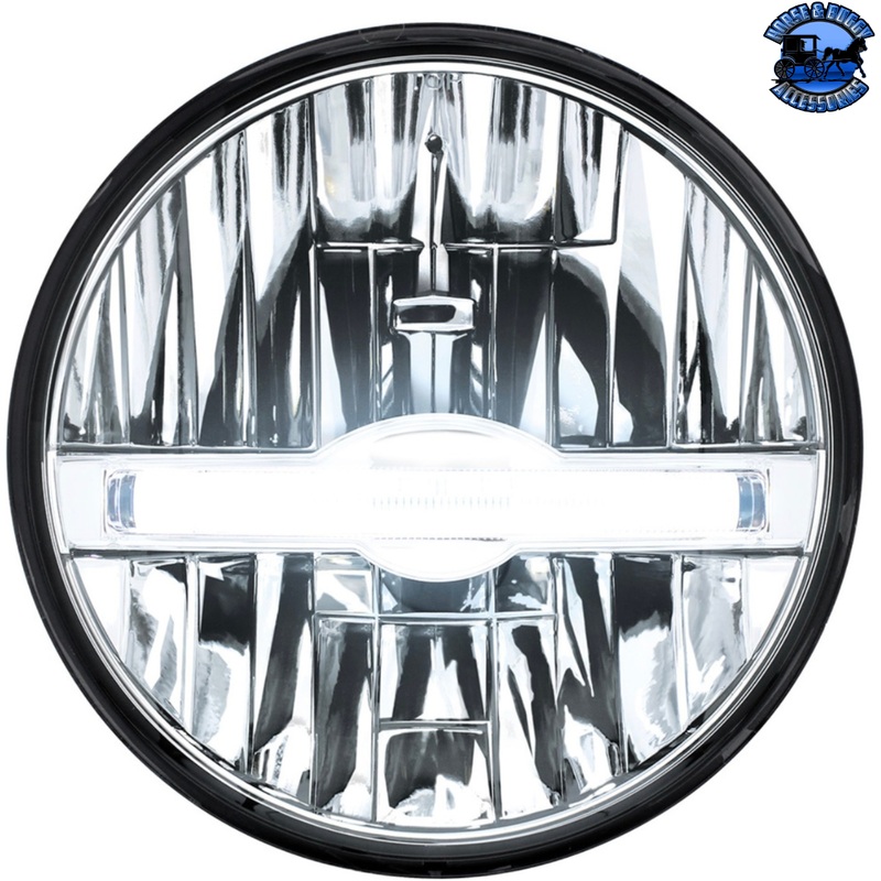 ULTRALIT – 7 High Power LED Headlight With LED Position Light Bar #31200