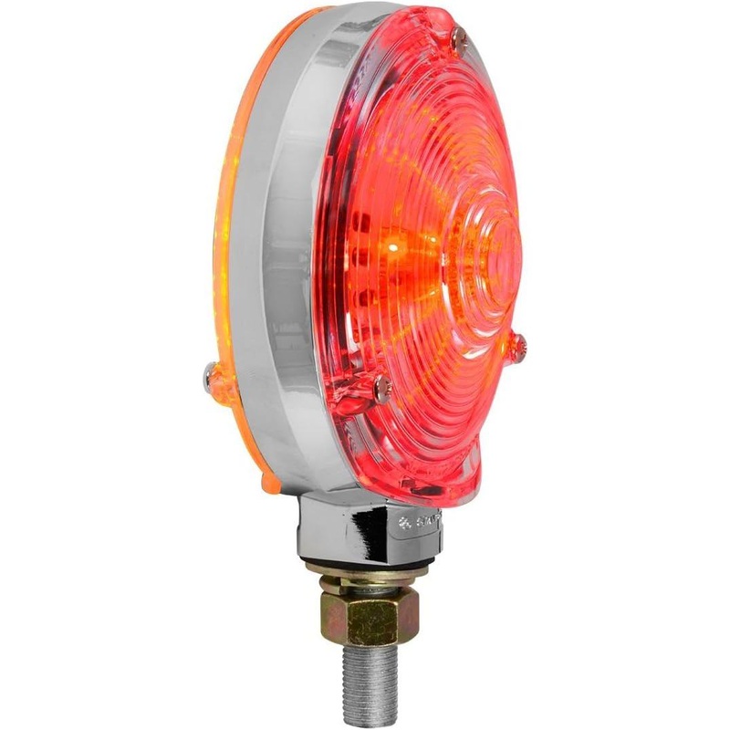 #77613 4 Double Faced Star Amber/Red 48 LED Sealed Light with (Clear Lens)