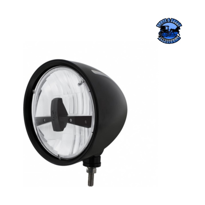 Black Billet Style Groove Headlight 5 LED Bulb – Blackout #32676