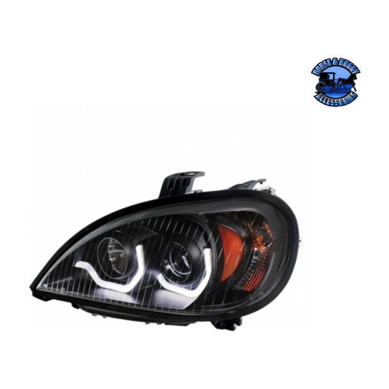 PROJECTION HEADLIGHT WITH LED POSITION LIGHT FOR 2001-2020 FREIGHTLINER COLUMBIA (Choose Color) (Choose Side)