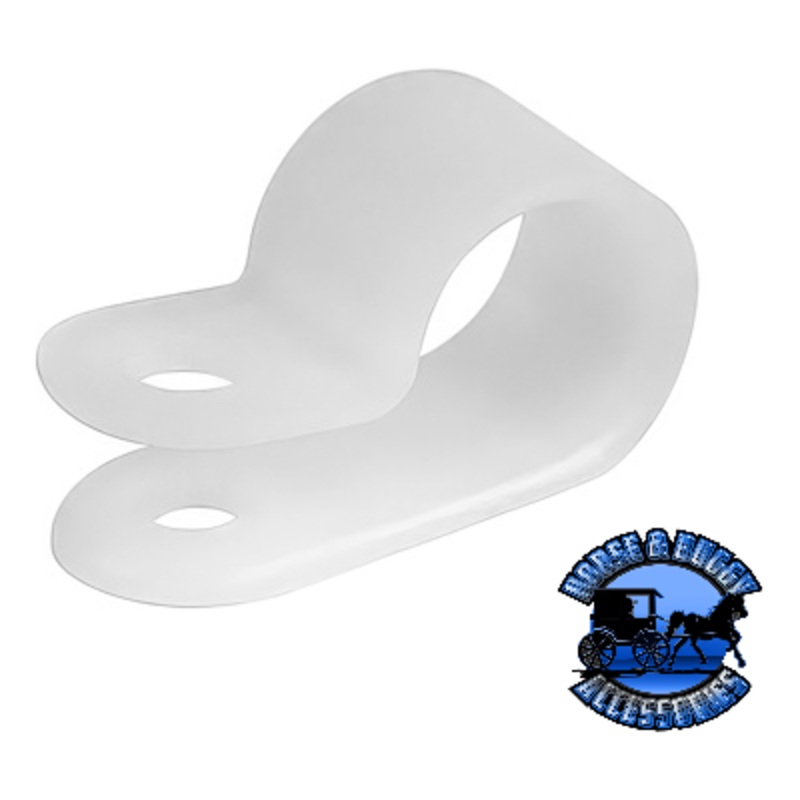 UP-98272 1/4 I.D. Natural Nylon Cable Clamps, 25 Pcs.