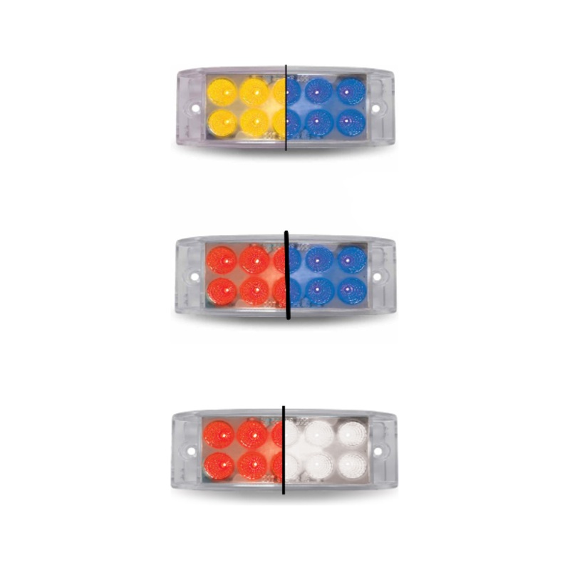 2x 6 Rectangular Trux Dual Revolution LEDs (Choose Color)