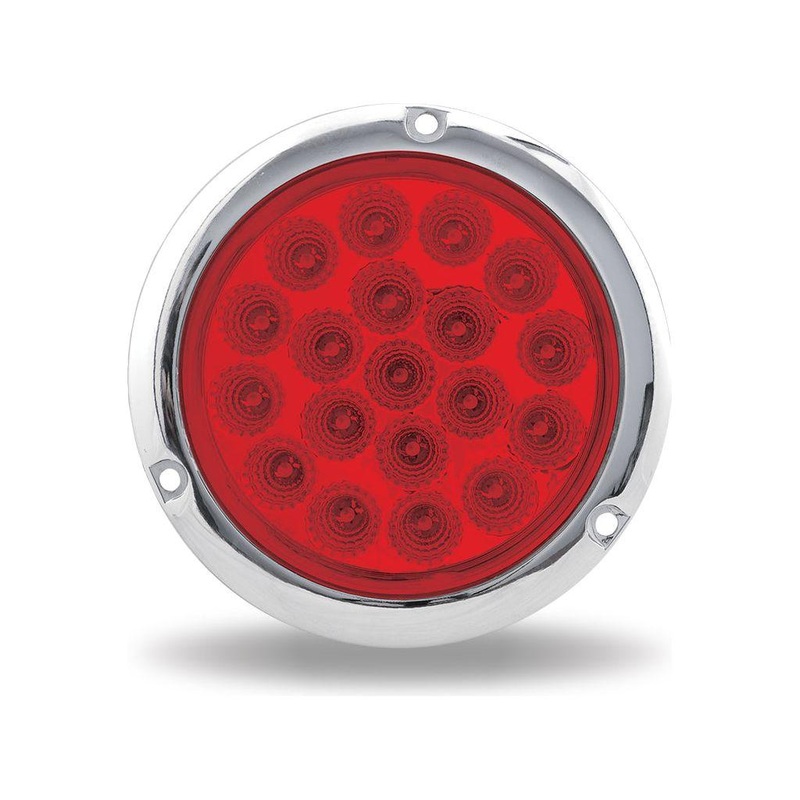 4 Red Stop, Turn & Tail Flangemount LED (19 Diodes)