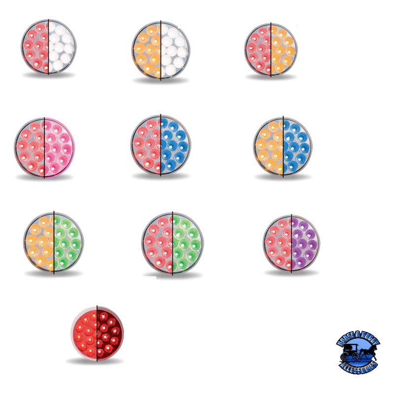 4 Round Trux Dual Revolution LEDs (Choose Style and Color)