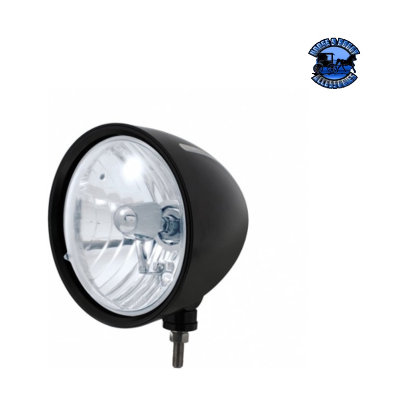 Black Billet Style Groove Headlight Crystal H4 Bulb #32666