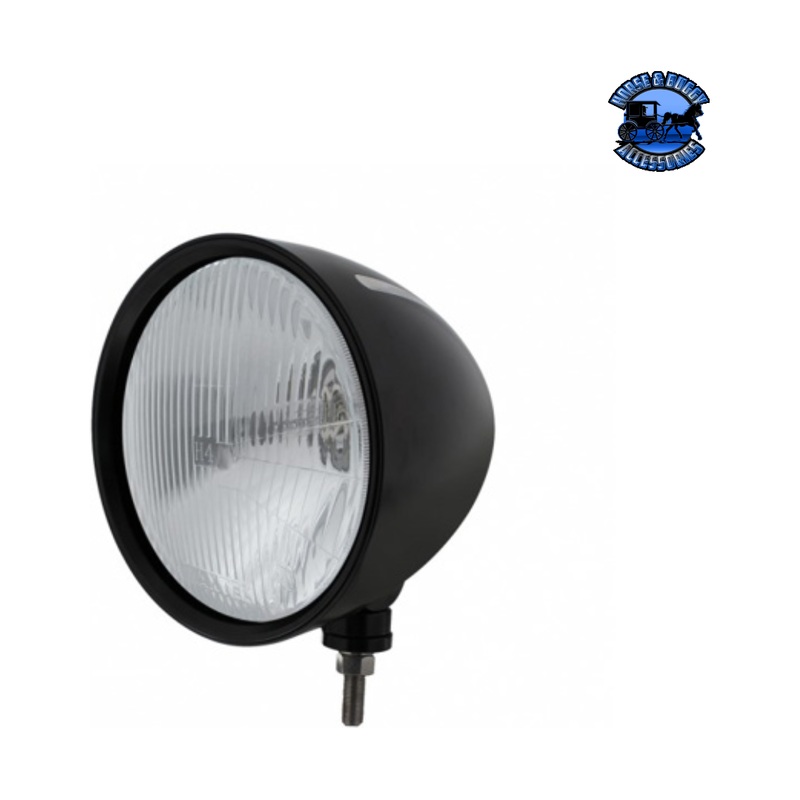Black Billet Style Groove Headlight H4 Bulb #32665