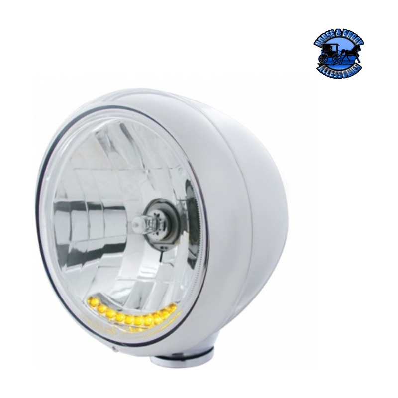 GUIDE 682-C STYLE HEADLIGHT H4 BULB WITH 10 AMBER LED (Choose Color)