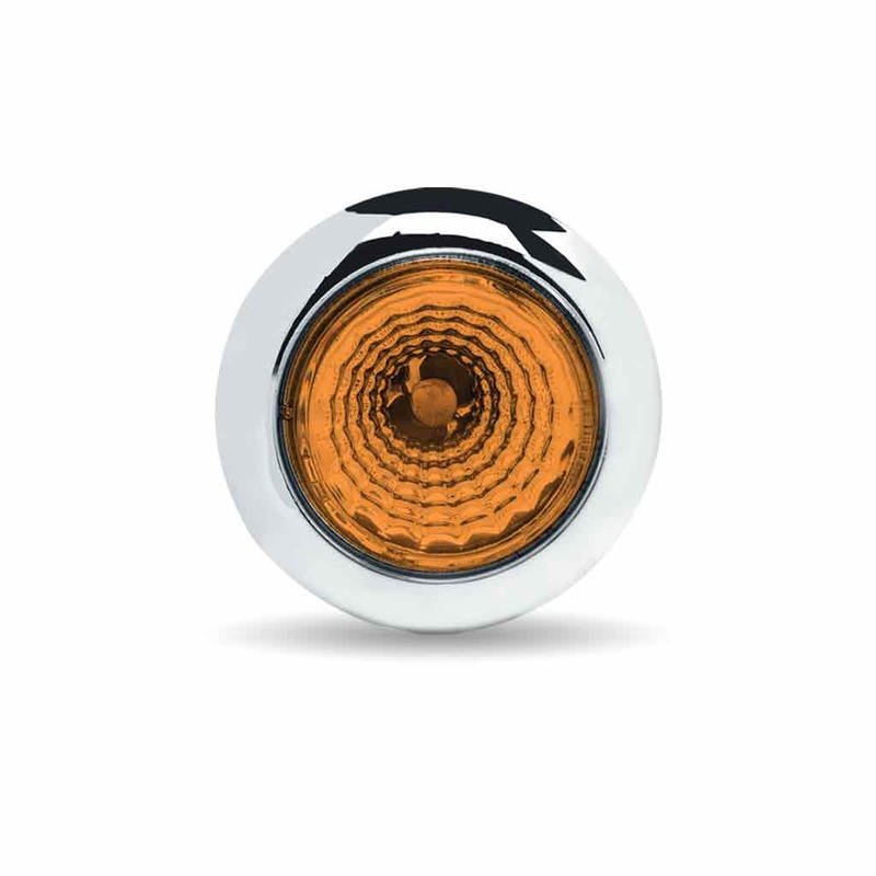 Mini Button Amber LED with Reflector & Silicone Locking Ring (1 Diode)