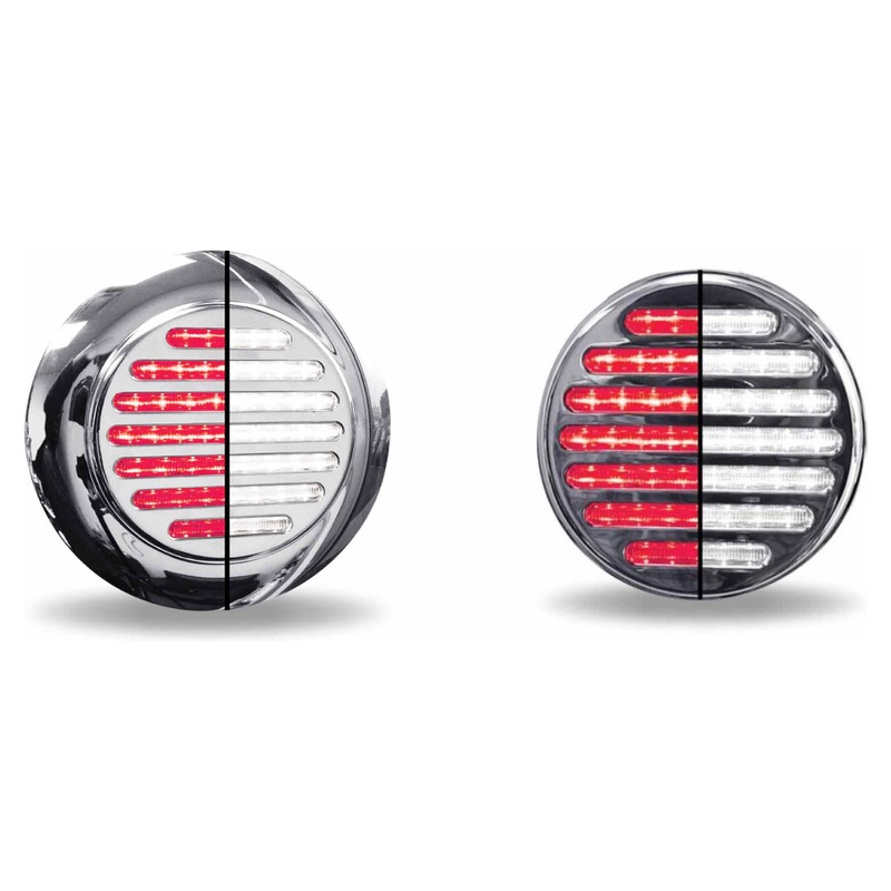 4 Round Red to White Flatline – Trux Dual Revolution LEDs