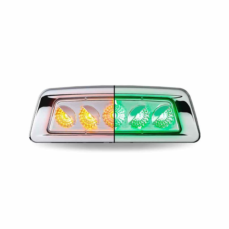 KENWORTH T680/T700/T880 DRIVER FENDER MARKER LIGHT-DUAL REVOLUTION AMBER/GREEN LED