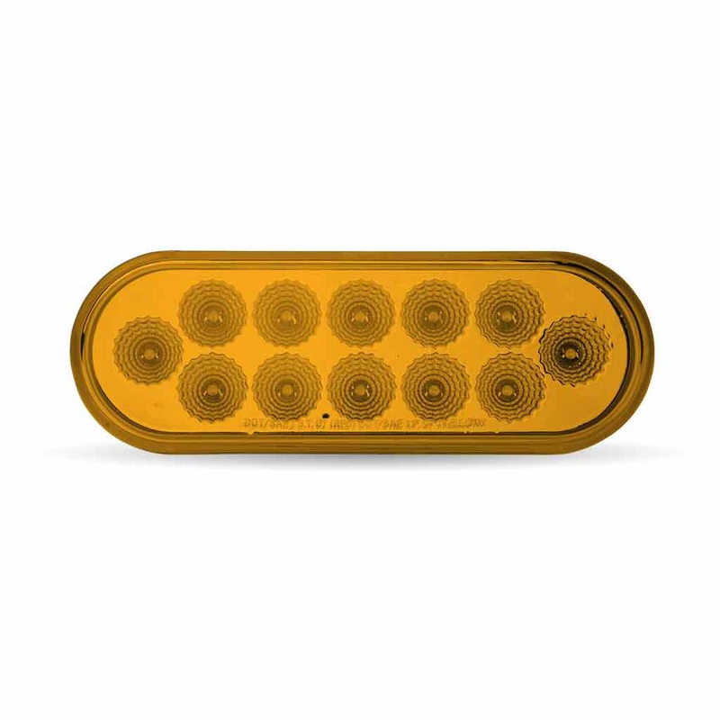 Oval Amber Stop, Turn & Tail LED (12 Diodes) #TLED-O12A