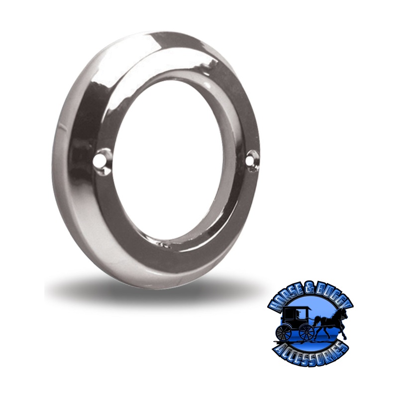 TBEZ-2HCH3 2 1/2 Screw On Round Bezel  Chrome ABS Plastic