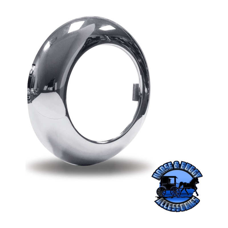 TBEZ-2HCH4 2 1/2 Lock On Round Bezel  Chrome ABS Plastic